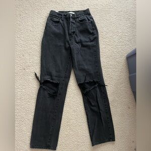 Pacsun dad black jeans with rips in the knees